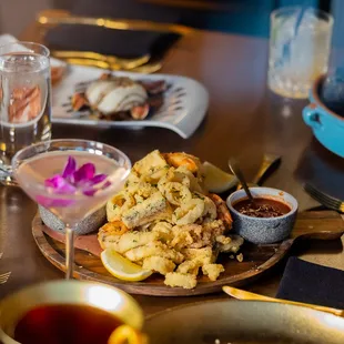 Fritto Misto with amazing cocktails