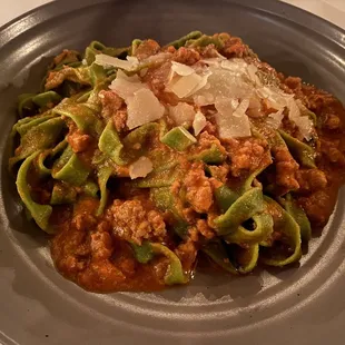 Tagliatelle Verdi alla Bolognese