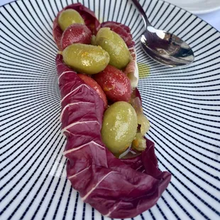 Olives as an appetizer. Amazing!