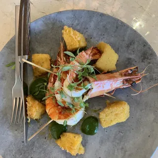 Nigerian Prawn Spiedini Brunch