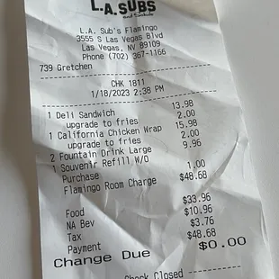 1-18-2023 Vegas prices