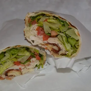 two halves of a sandwich