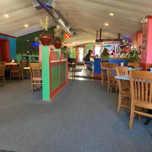 the inside of a restaurant