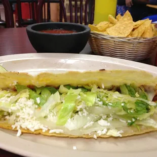 Their specialty, quesadilla.