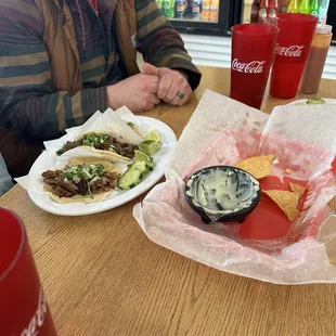 Tacos and chips &amp; queso