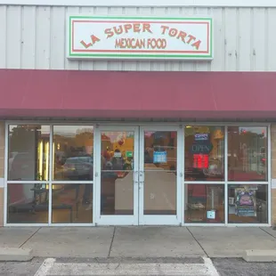 the front of the restaurant