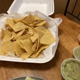 Chips and Guac and salsa