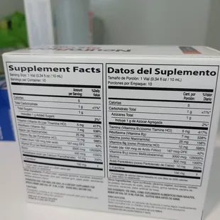 All the specifications for the product