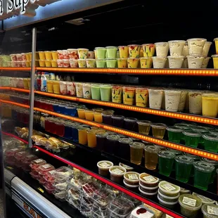 a display of food