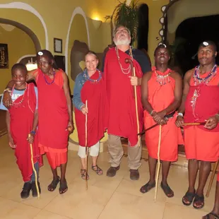 Recognizing my strength of character and stalwart courage, I was asked to be Chief of the Massai Warriors.   I immediately accepted!