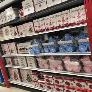 the shelves of a store