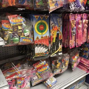 a variety of toys
