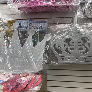 Silver large crown cut outs