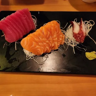 Tuna and Salmon sashimi