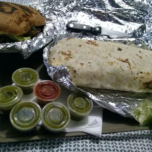 Double milenesa torta, and the XXX Burrito!