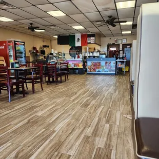 the inside of a restaurant