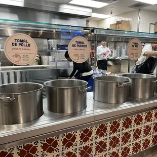 the kitchen of a restaurant