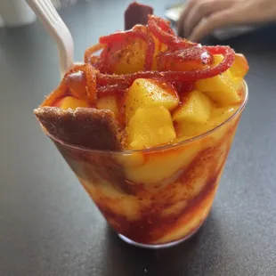 a dessert in a glass