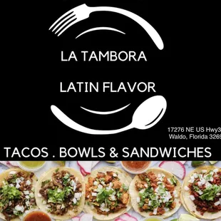 tacos bowls and sandwiches