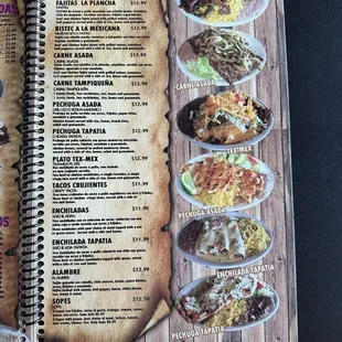 menu, tacos