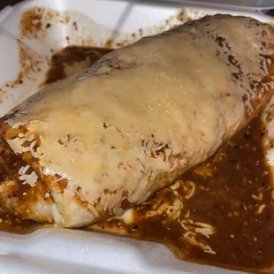 Asada "wet" burrito