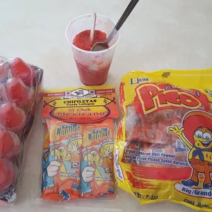 Make sure you try their popsicles!! This one is watermelon and chamoy, and it's delicious!