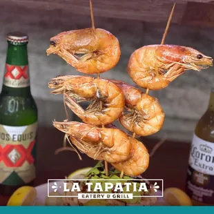 grilled shrimp on skew