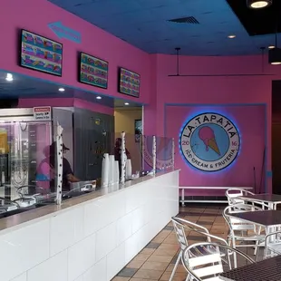  the interior of the restaurant