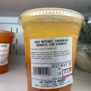 a jar of juice