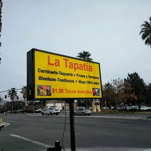 a sign for a restaurant