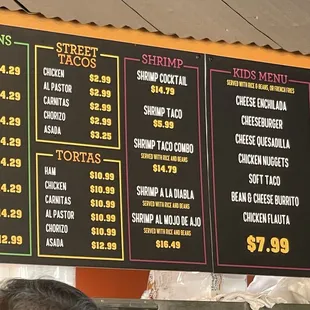 menu, sandwiches