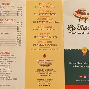 Takeout Menu #1