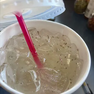 Lime chia seeds drink