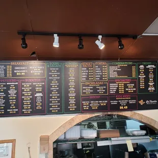 Updated menu