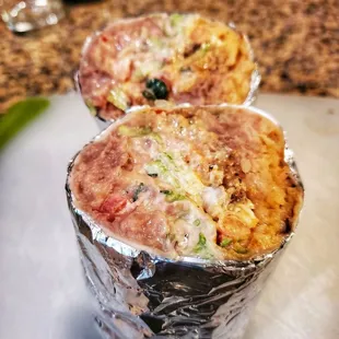 Breakfast Burrito- chorizo and eggs