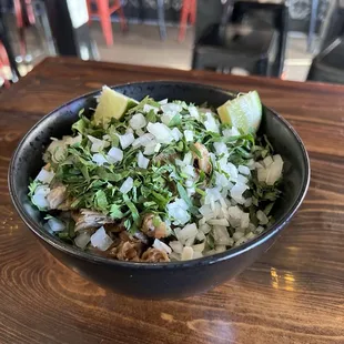 Carnitas Burrito Bowl street style
