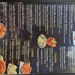 Menu as of 7/25/24