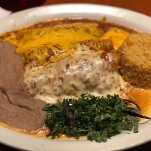 Beef and chicken Enchiladas de Fajita