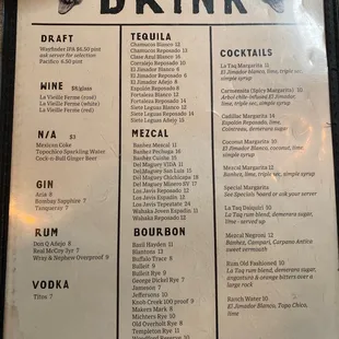 Menu side B