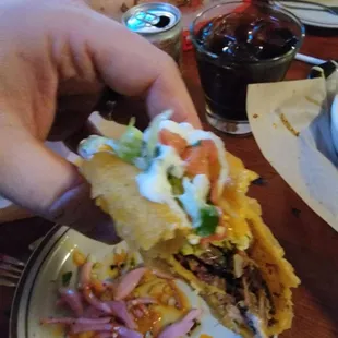 Brisket Puffy Taco