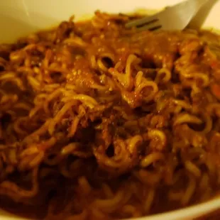The ramen is unique and tasty