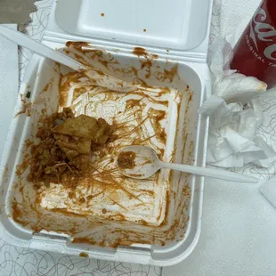 What the carnitas wet burrito looked like before my last bite
