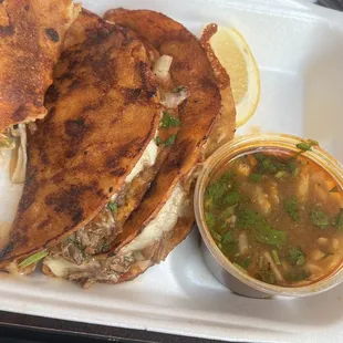 Birria tacos. Super cheesy and delicious!