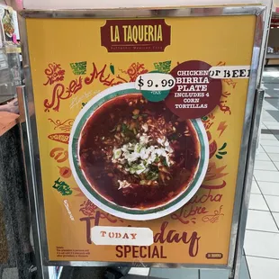 Almost got the pozole, but it was a hot day and came inside the mall to stay cool