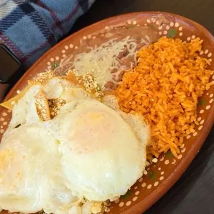 Breakfast Nachos aka chilaquiles