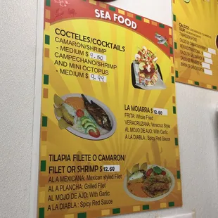 the menu