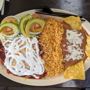 Chicken enchiladas