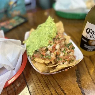 Chips with pico &amp; avocado