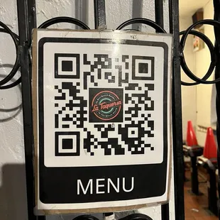 Menu QR code