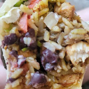 Grilled chicken burrito